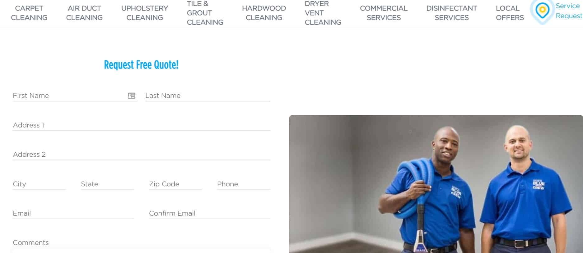 Sears Carpet Cleaning & Air Duct Cleaning Homepage