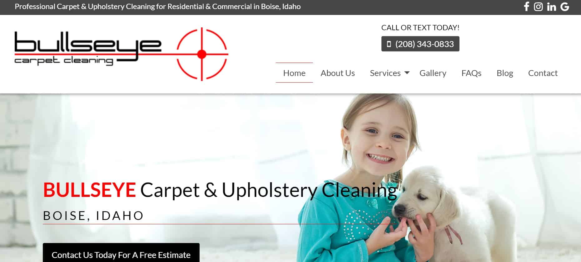 Bullseye Carpet Cleaning Homepage