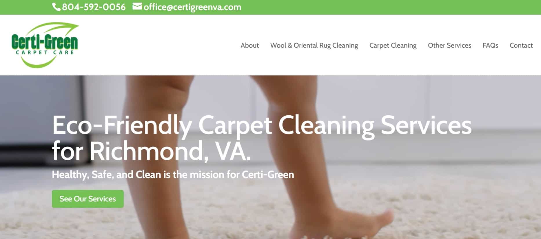 Certi-Green Carpet Care Homepage