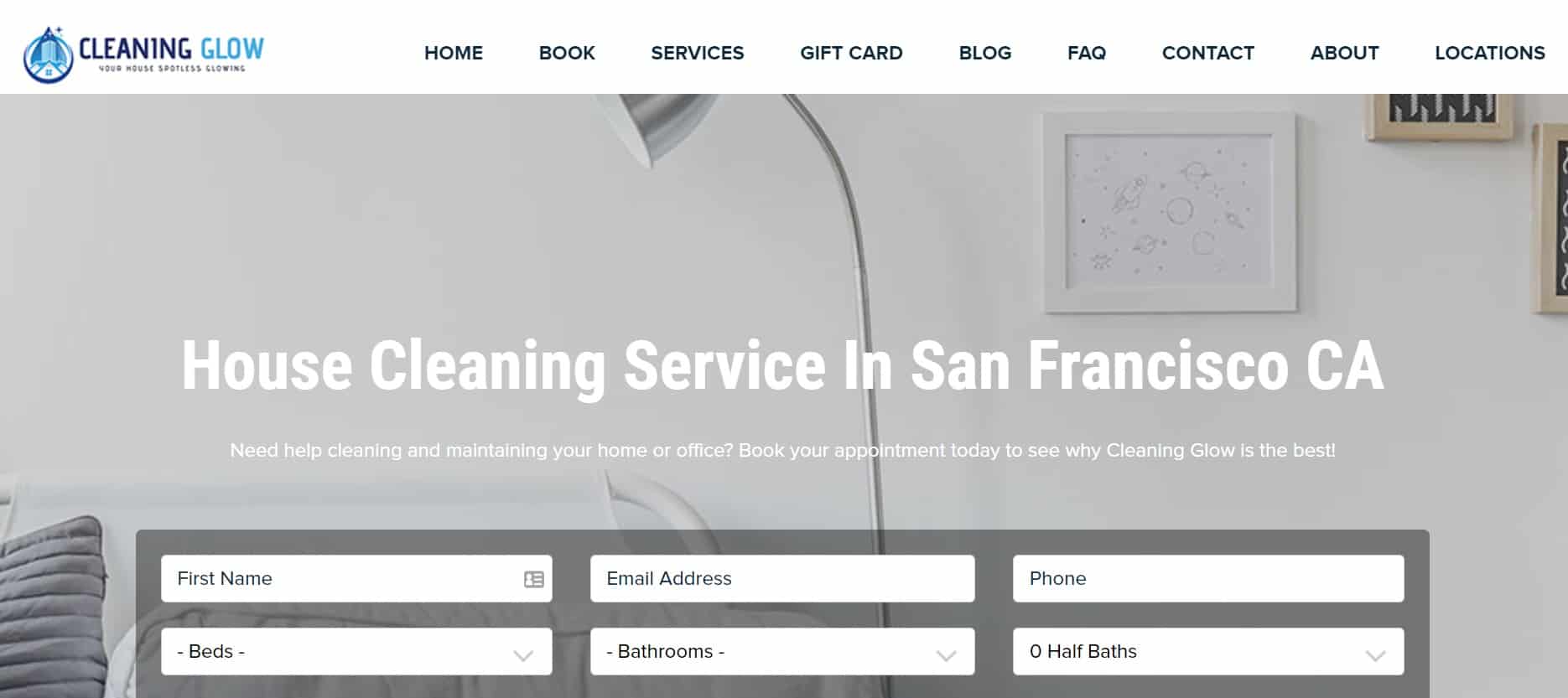 Cleaning Glow Homepage