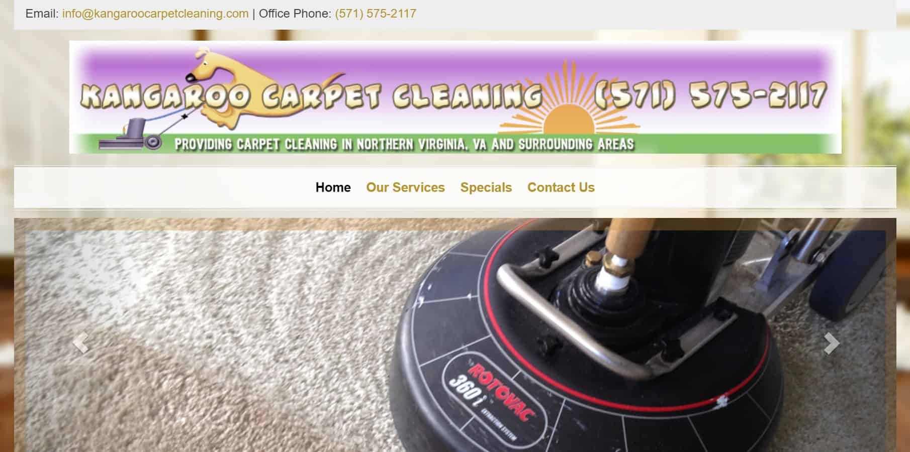 Kangaroo Carpet Cleaning Homepage