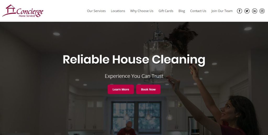 Concierge Home Services' Homepage