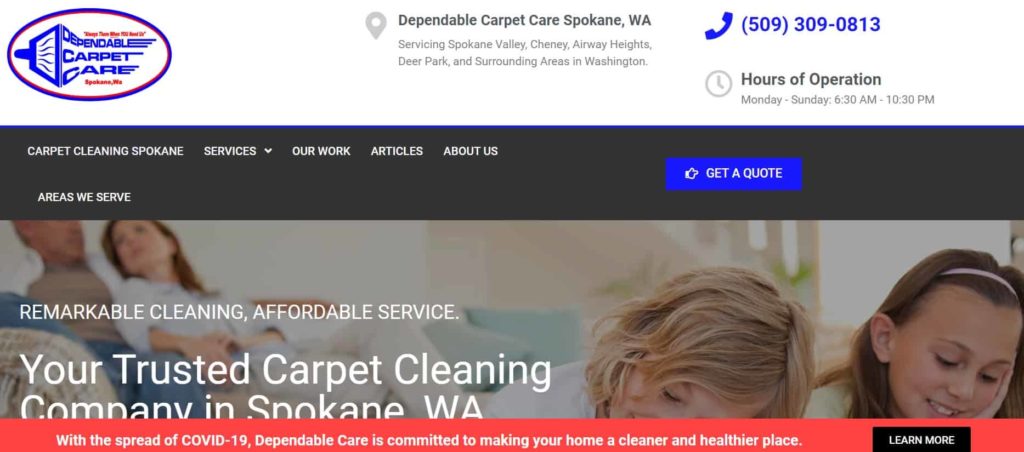 Dependable Carpet Care Homepage