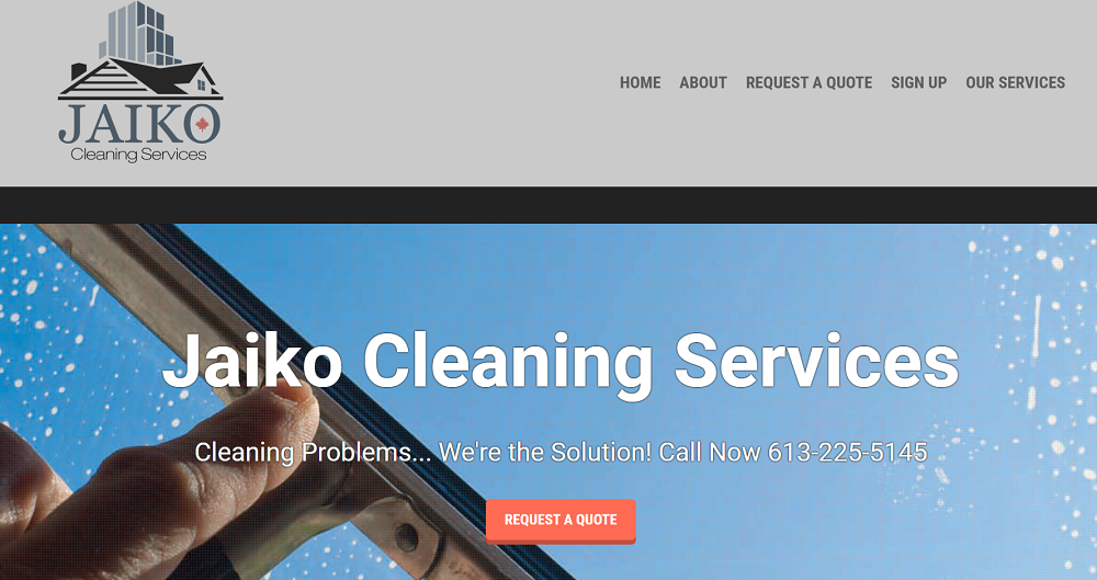 Jaiko Cleaning Services' Homepage