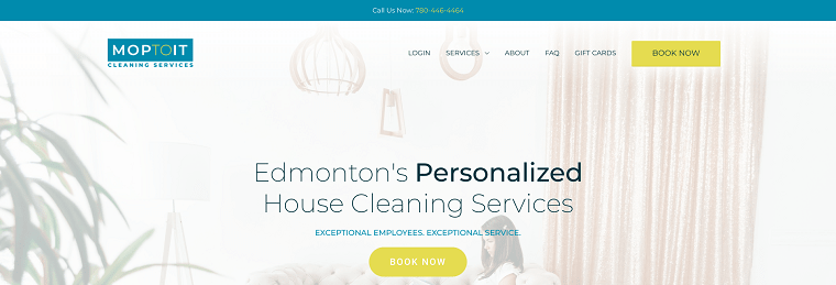 Mop To It Cleaning Services' Homepage