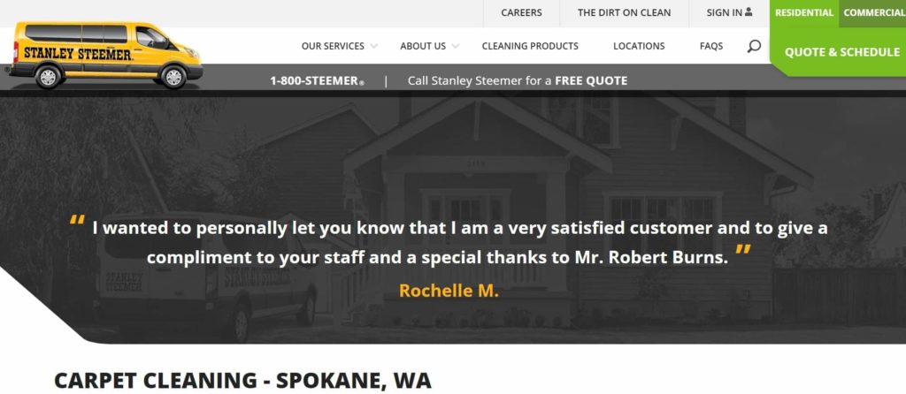 Stanley Steemer Spokane Homepage