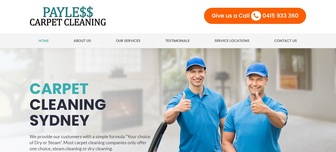 Payless Carpet Cleaning's Homepage