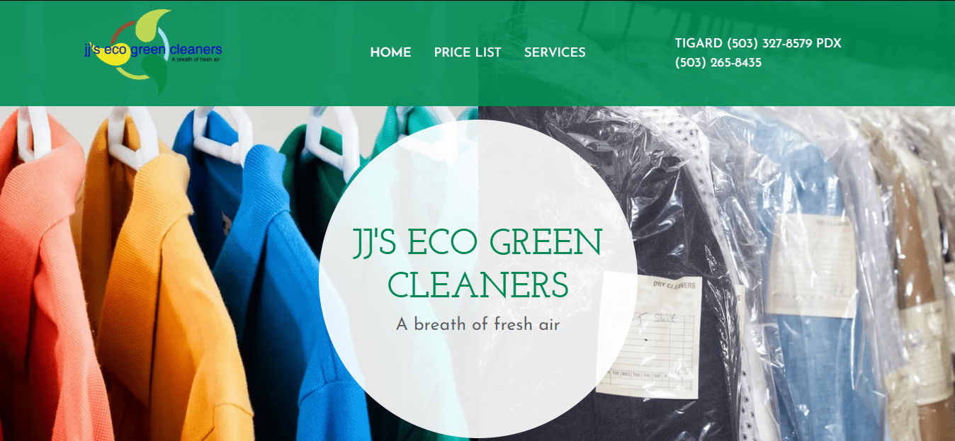 JJ'S Eco Green Cleaners' Homepage