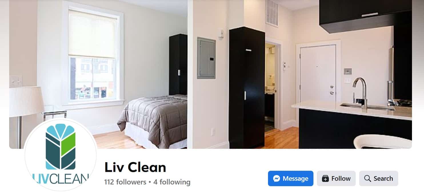 Liv Clean Homepage