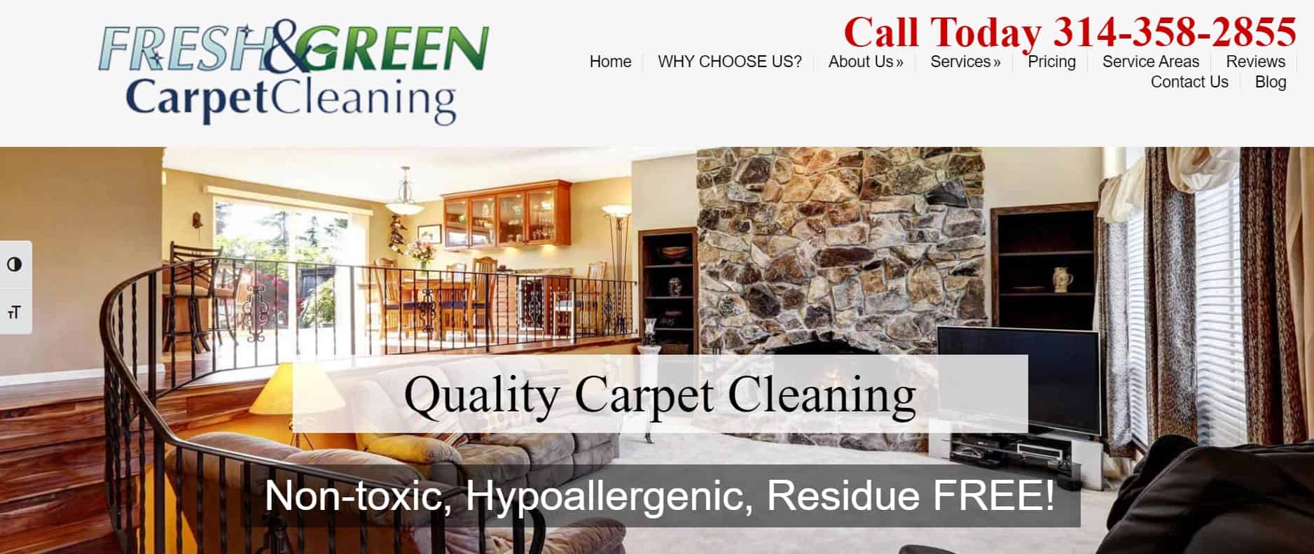 Fresh & Green Carpet Cleaning Homepage
