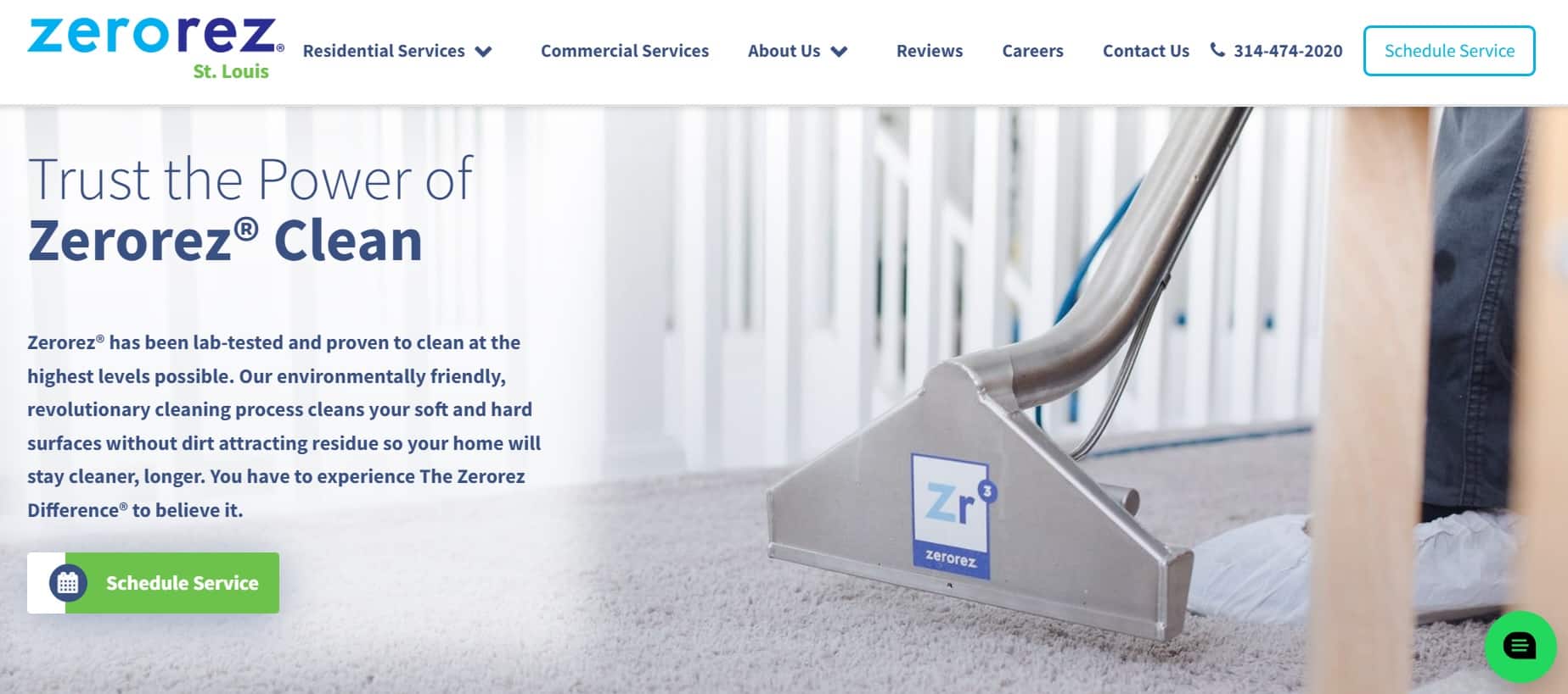 Zerorez St. Louis Homepage