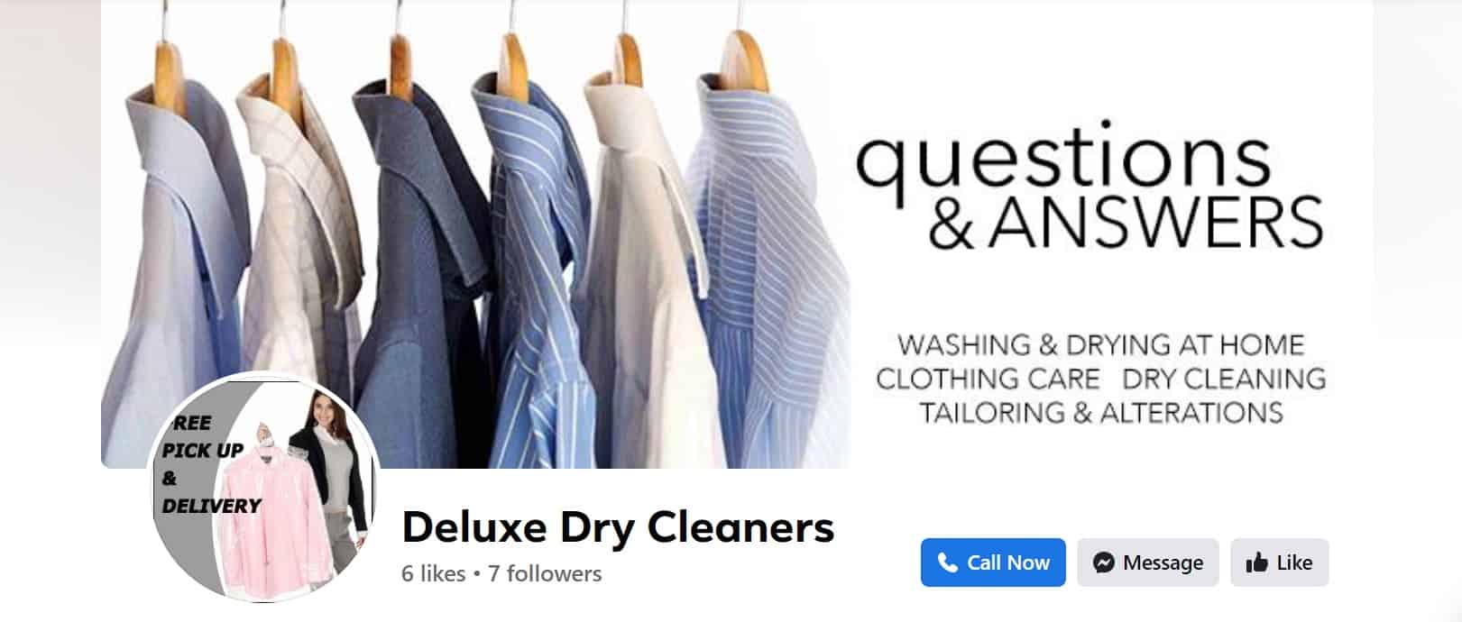 Deluxe Dry Cleaners Homepage