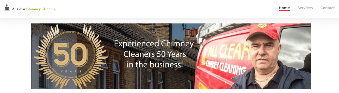 All Clear Chimney Cleaning's Homepage