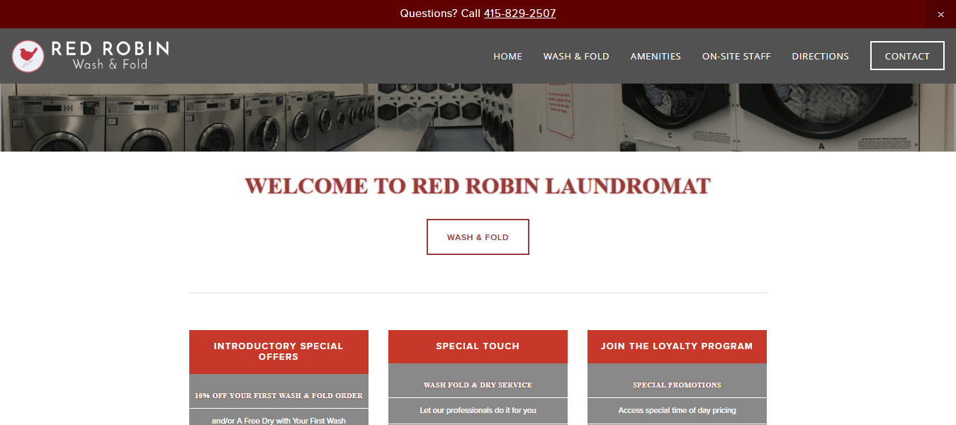 Red Robin Wash & Fold Laundry's Homepage