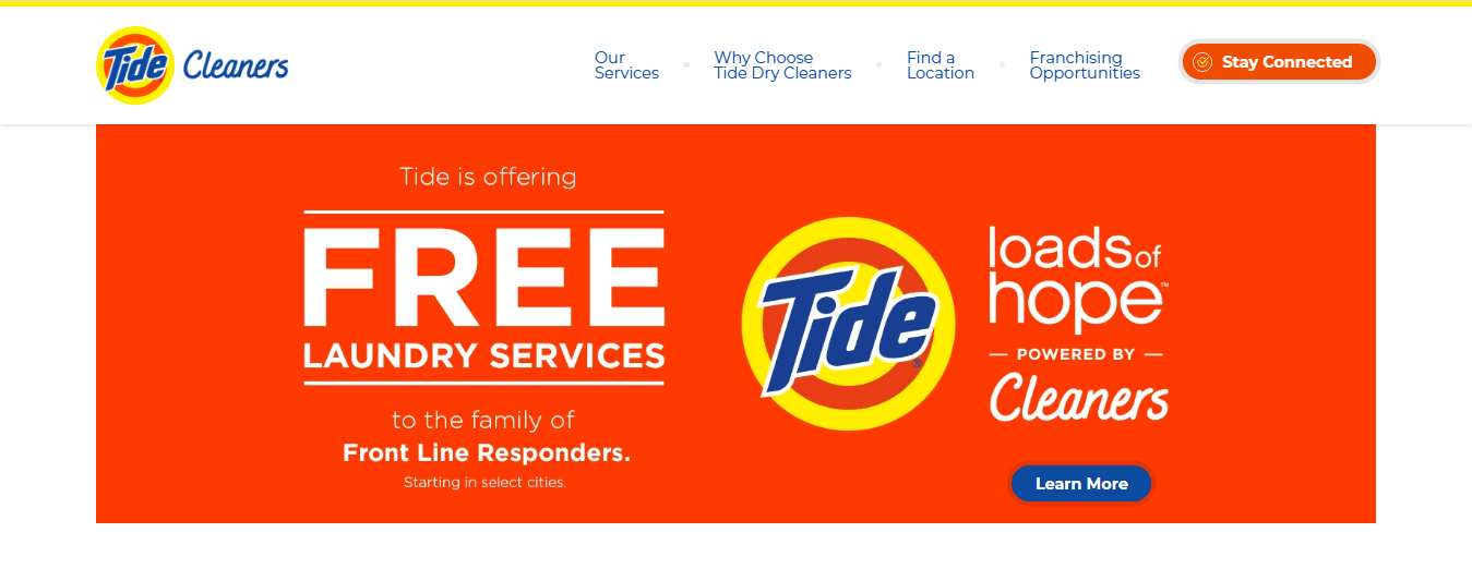 Tide Cleaners' Homepage