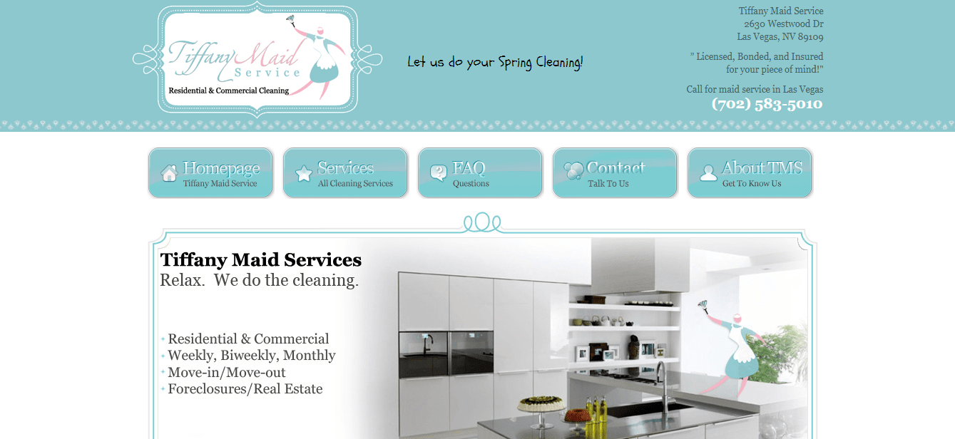 Tiffany Maid Service's Homepage