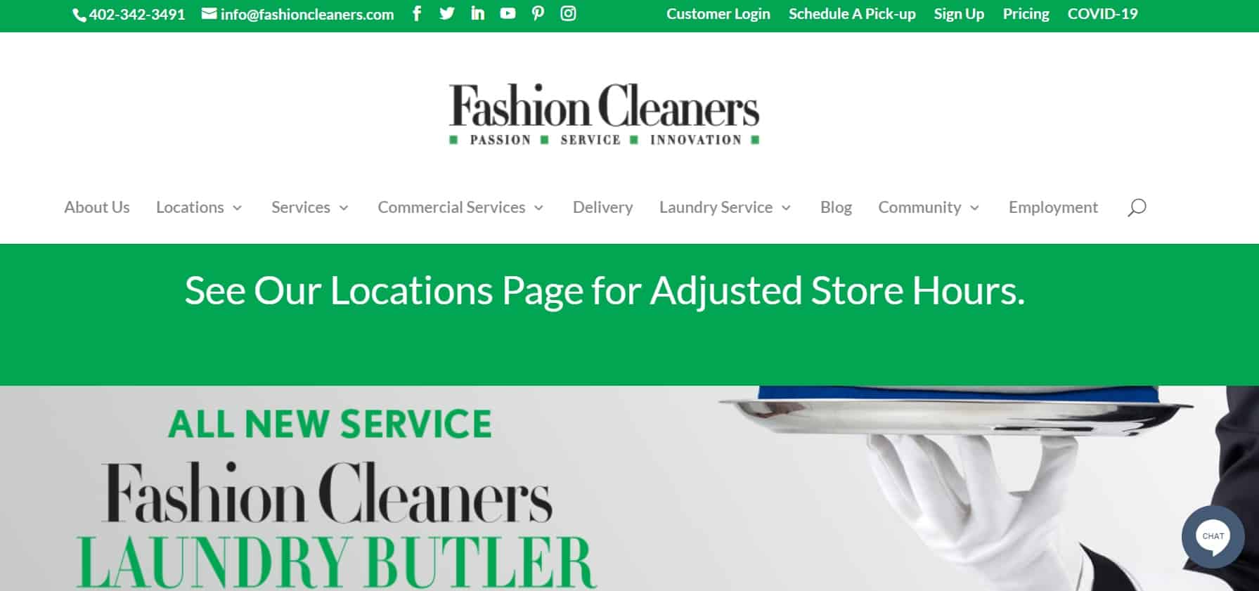 Fashion Cleaners Homepage