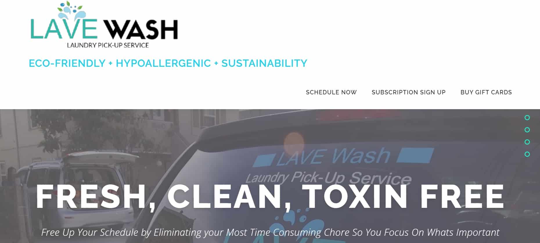 Lave Wash & Fold Delivery Service Homepage
