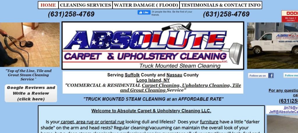 Absolute Carpet & Upholstery Cleaning's Homepage
