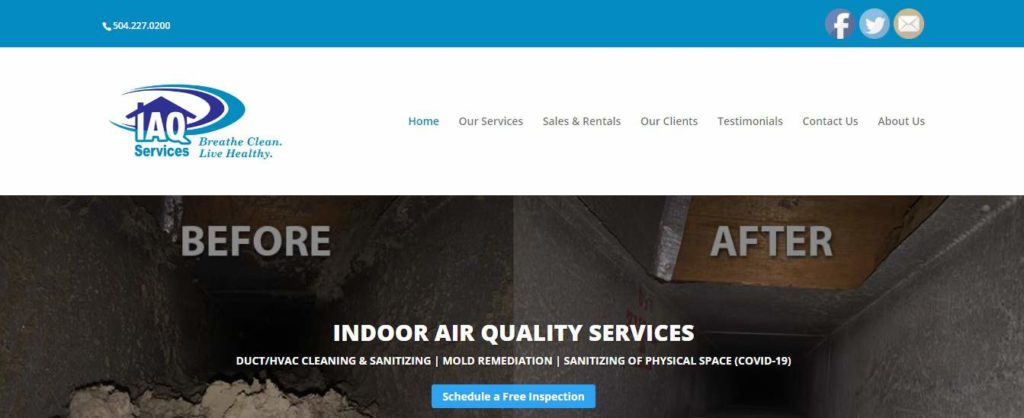 IAQ Services' Homepage