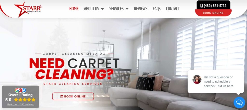 Starr Cleaning Services Homepage