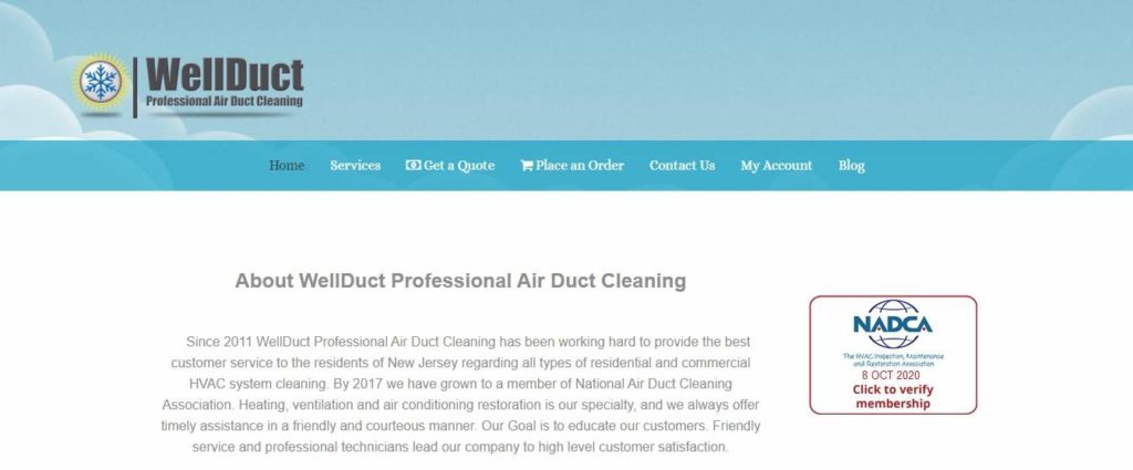 WellDuct Professional Air Duct Cleaning's Homepage