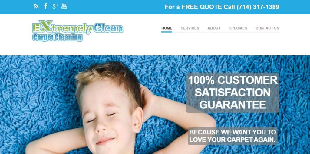 Extremely Clean Carpet Cleaning's Homepage