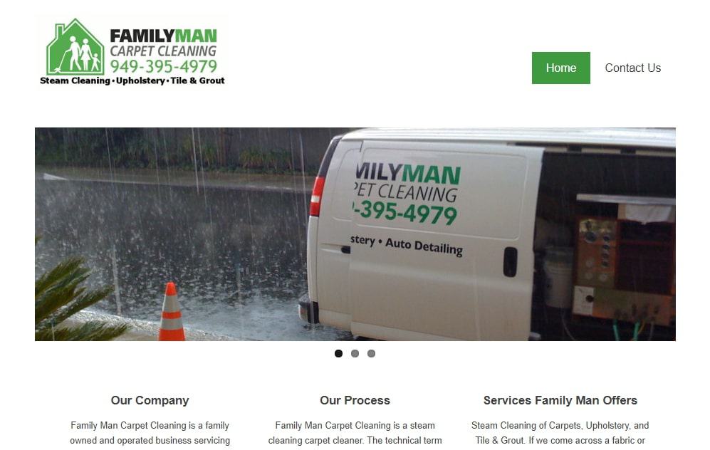 Family Man Carpet Cleaning's Homepage