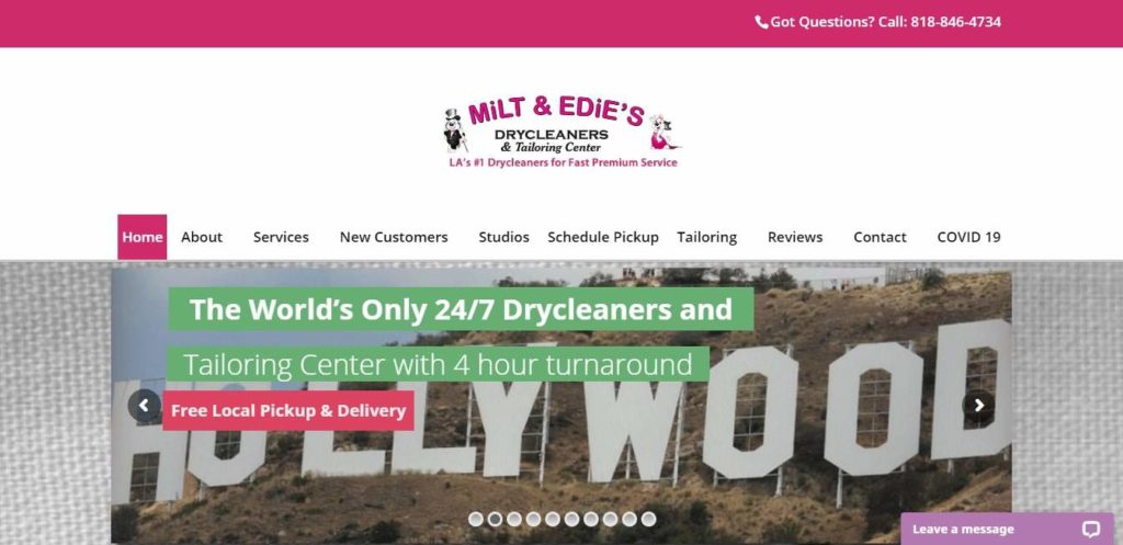 Milt & Edie's Drycleaners & Tailoring Center's Homepage