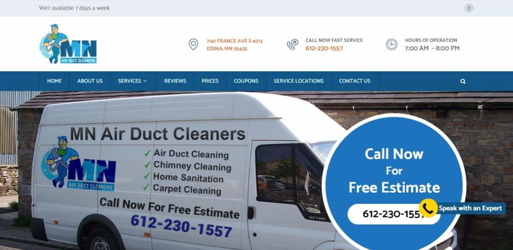 MN Air Duct Cleaners' Homepage