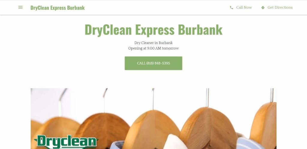 DryClean Express Burbank's Homepage