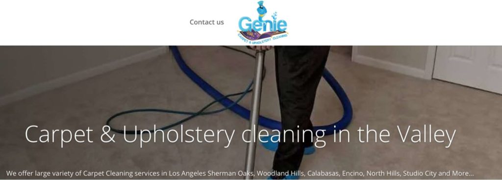 Genie Carpet & Upholstery Cleaning's Homepage