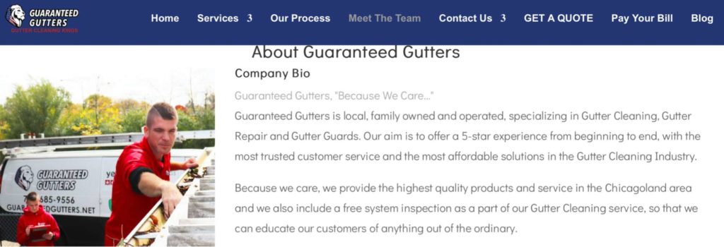 Guaranteed Gutters' Homepage