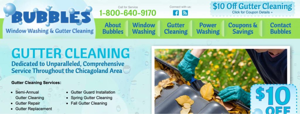 Bubbles Window Washing & Gutter Cleaning's Homepage