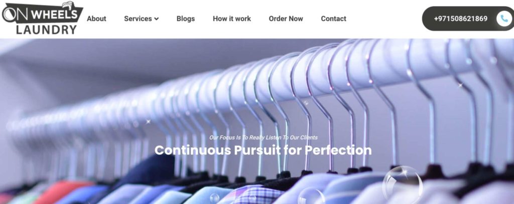 On Wheels Laundry's Homepage