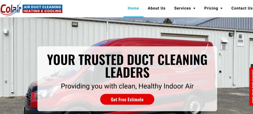 Colair Duct Cleaning's Homepage