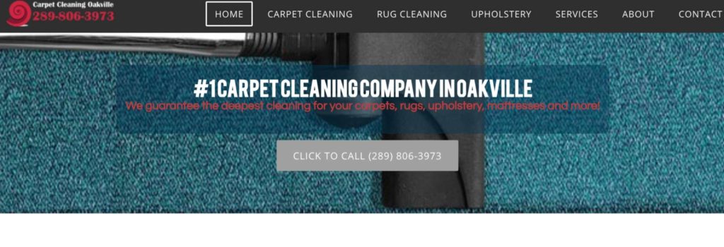 Carpet Cleaning Oakville's Homepage