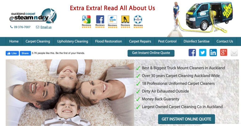 Auckland Steam n’ Dry Carpet Cleaning's Homepage