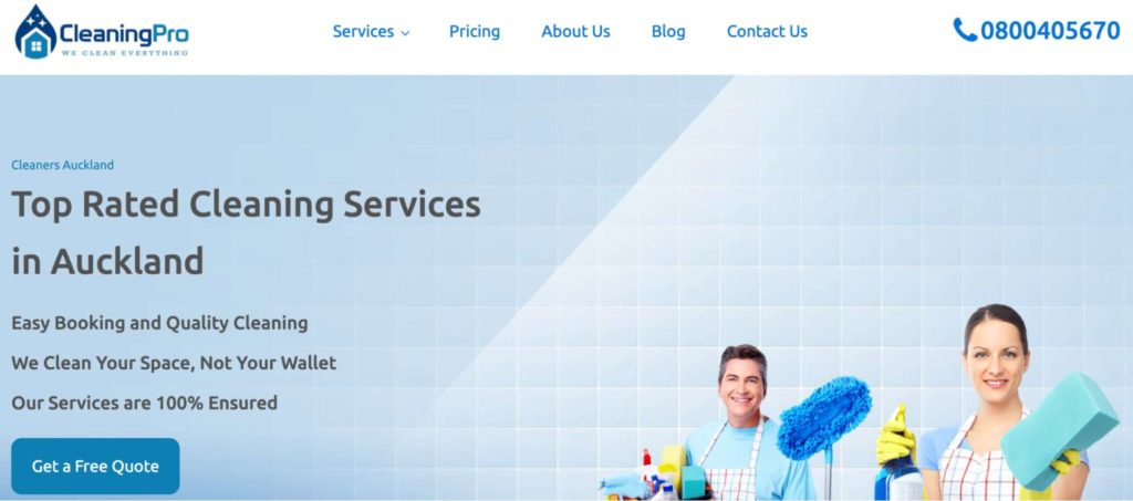 CleaningPro Auckland's Homepage