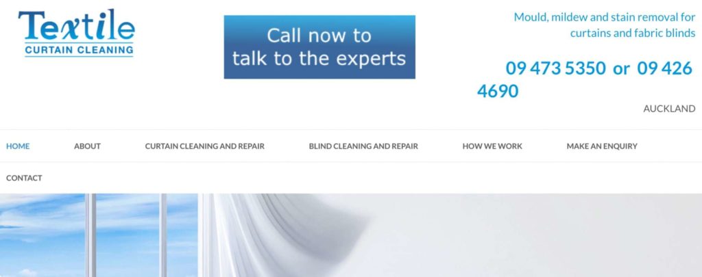 Textile Curtain Cleaning's Homepage