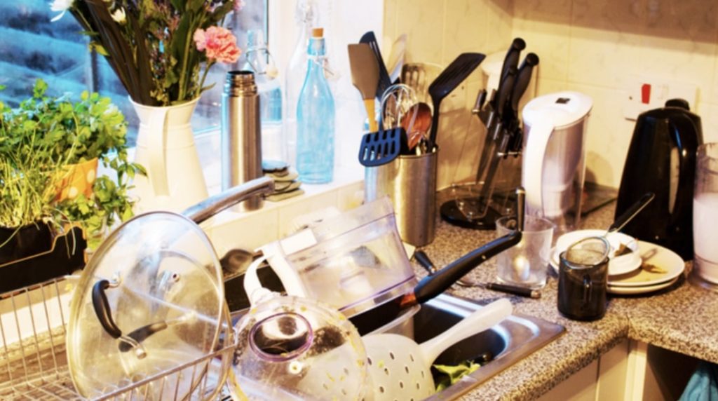 Plates, Pots, Cutlery, and Food