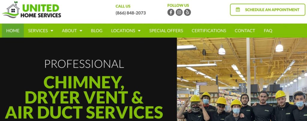 United Home Services Homepage