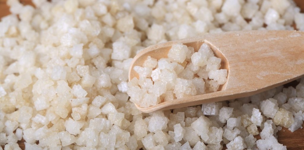 Epsom salt cleans and disinfects the grout