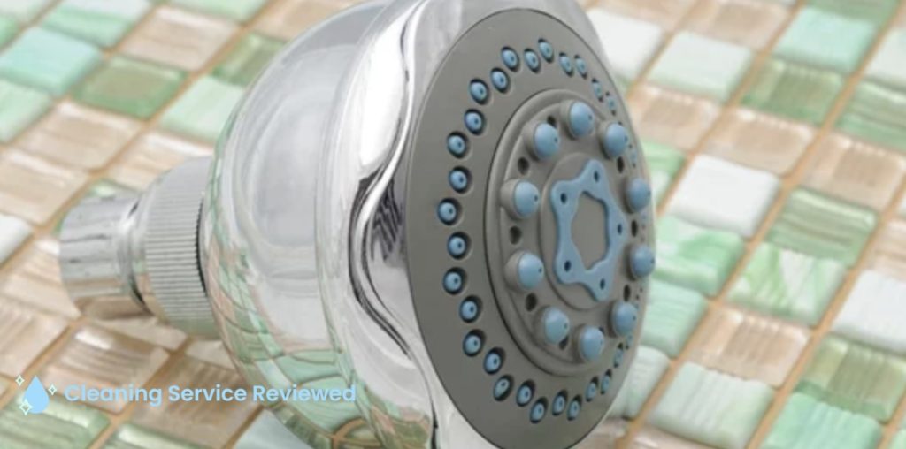 Place the showerhead in a container